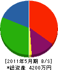 崎山重機 貸借対照表 2011年5月期