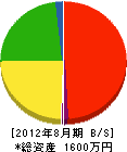 松井電設工業 貸借対照表 2012年8月期