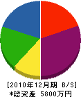 鹿島重機 貸借対照表 2010年12月期