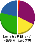 中野 貸借対照表 2011年7月期