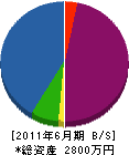 淡路 貸借対照表 2011年6月期