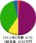 片桐工務店 貸借対照表 2012年6月期