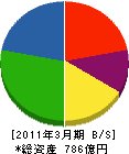 昭和電線ケーブルシステム 貸借対照表 2011年3月期