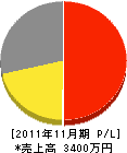 富士電設 損益計算書 2011年11月期
