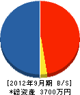富士建設 貸借対照表 2012年9月期