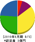 川原田工務店 貸借対照表 2010年6月期