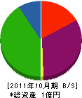 志峰建設 貸借対照表 2011年10月期
