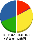 木島組 貸借対照表 2011年10月期