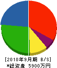 谷川工務店 貸借対照表 2010年9月期