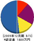 川島建設 貸借対照表 2009年12月期