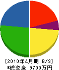 中村電気 貸借対照表 2010年4月期