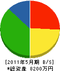 田中木工 貸借対照表 2011年5月期