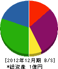 浦添砂バラス産業 貸借対照表 2012年12月期