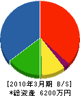 伊地知商会 貸借対照表 2010年3月期