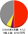 英建設工業 損益計算書 2008年5月期