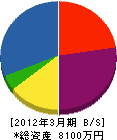 田村設備 貸借対照表 2012年3月期