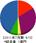 東京エンジニアリング 貸借対照表 2011年7月期