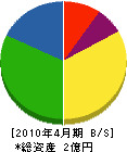 中の島商会 貸借対照表 2010年4月期