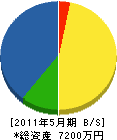 奈須造園 貸借対照表 2011年5月期