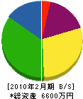 ヤマト技研 貸借対照表 2010年2月期