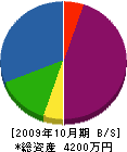 ミライ建設 貸借対照表 2009年10月期
