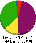 赤川組 貸借対照表 2012年9月期
