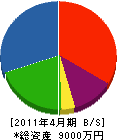 前元石油店 貸借対照表 2011年4月期
