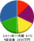 トーシン社 貸借対照表 2011年11月期