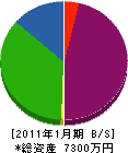 松田建設 貸借対照表 2011年1月期