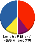小澤建設 貸借対照表 2012年9月期