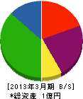 上嶋工業 貸借対照表 2013年3月期
