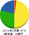 宮井組 貸借対照表 2012年3月期