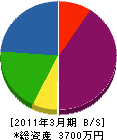竹渕建設工業 貸借対照表 2011年3月期