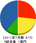 弘瀬建設 貸借対照表 2011年7月期