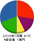 関谷建設 貸借対照表 2010年7月期