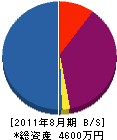 菅工務店 貸借対照表 2011年8月期