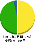 松村建設工業 貸借対照表 2010年9月期