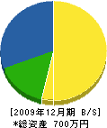 当麻樹苗園 貸借対照表 2009年12月期