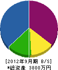 竹内工業 貸借対照表 2012年9月期