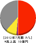 日本海洋サービス 損益計算書 2012年7月期