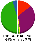 田中土建 貸借対照表 2010年8月期