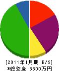 高田塗装 貸借対照表 2011年1月期