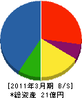 東通インターナショナル 貸借対照表 2011年3月期
