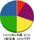 西川工務店 貸借対照表 2010年6月期