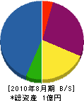 花島建設 貸借対照表 2010年8月期