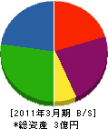 北日本ハウジング 貸借対照表 2011年3月期