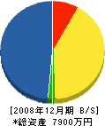 小田建築 貸借対照表 2008年12月期