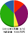舞子石井造園 貸借対照表 2012年3月期