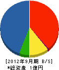 小田森林ログハウジング 貸借対照表 2012年9月期
