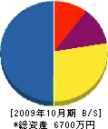 吉田電気工事 貸借対照表 2009年10月期